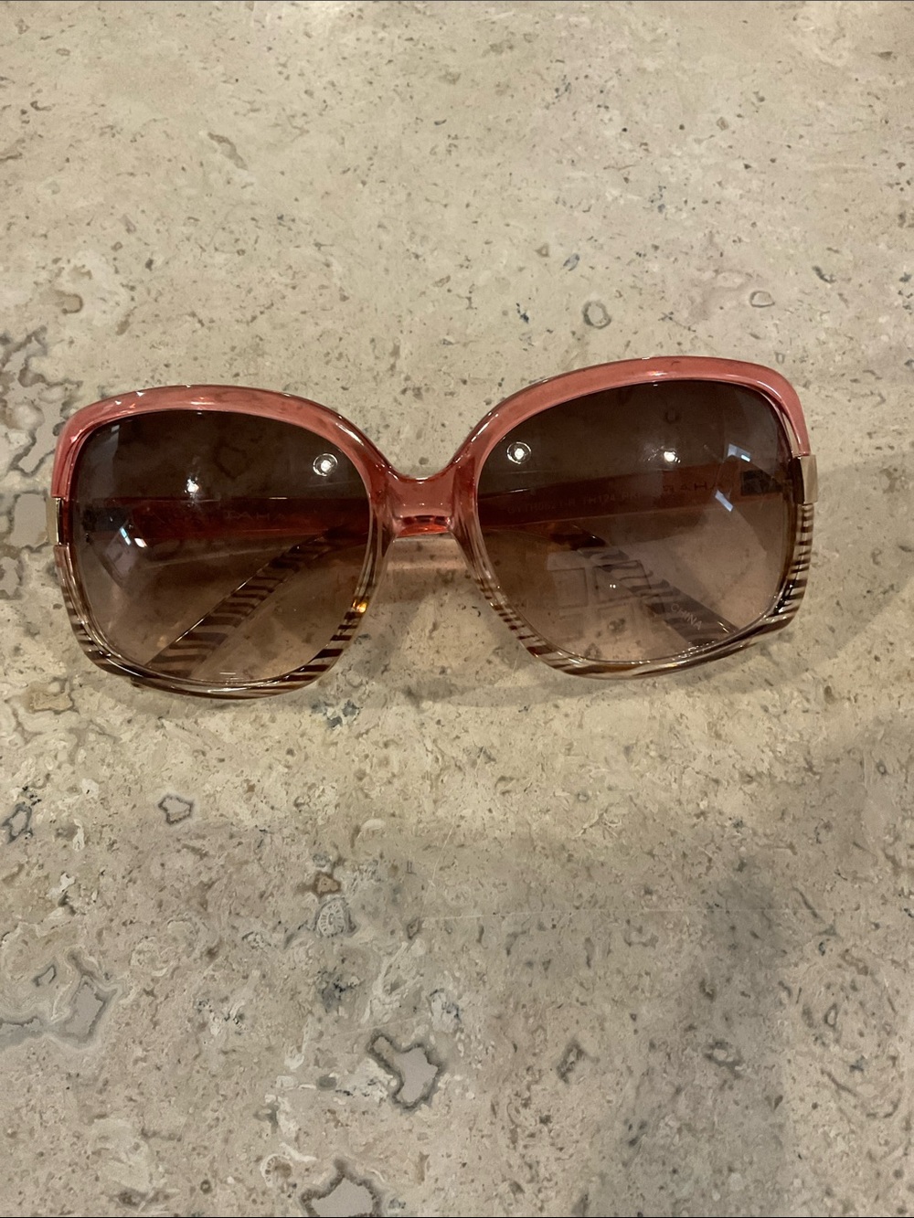 TAHARI Women’s Oversized Pink Gradient Sunglasses